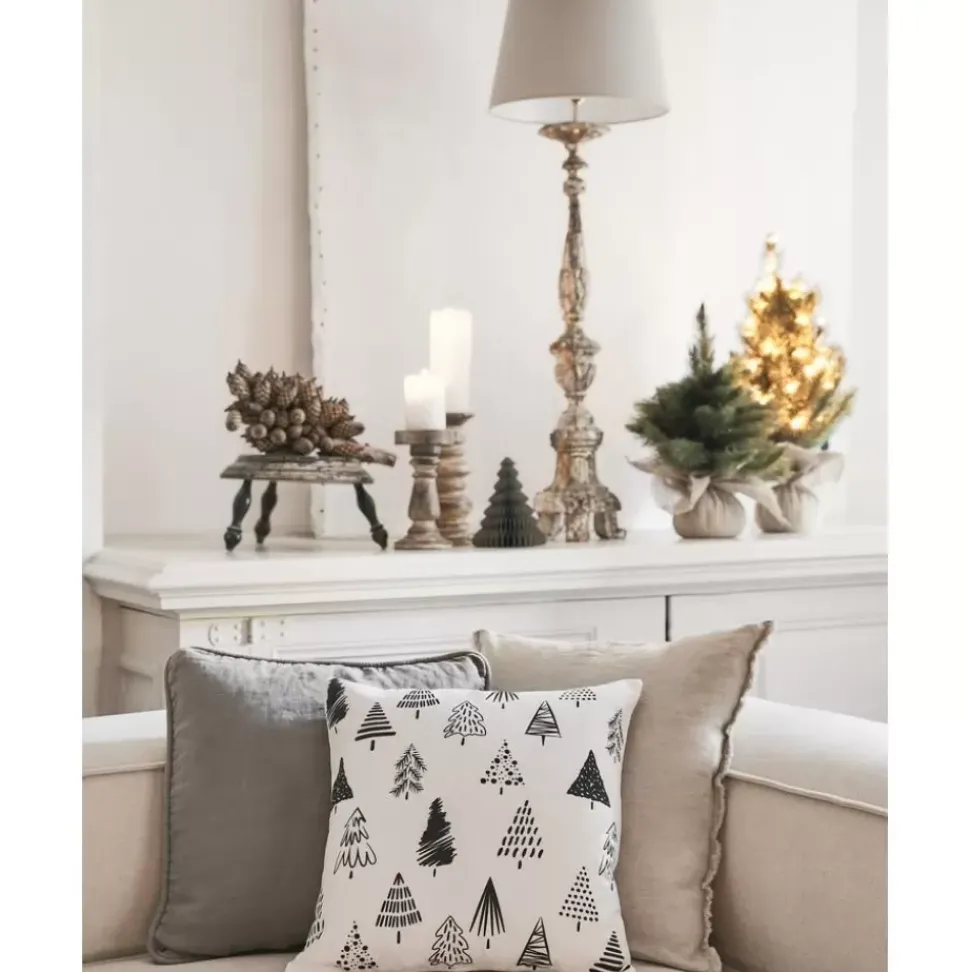 Kissenhulle Scandi Mit Weihnachtsbaumen