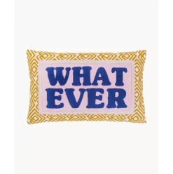 Kissenhulle Whatever Mit Bestickter Aufschrift