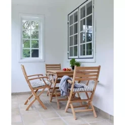 Klappbarer Gartentisch York Aus Teakholz, 70 X 70 Cm