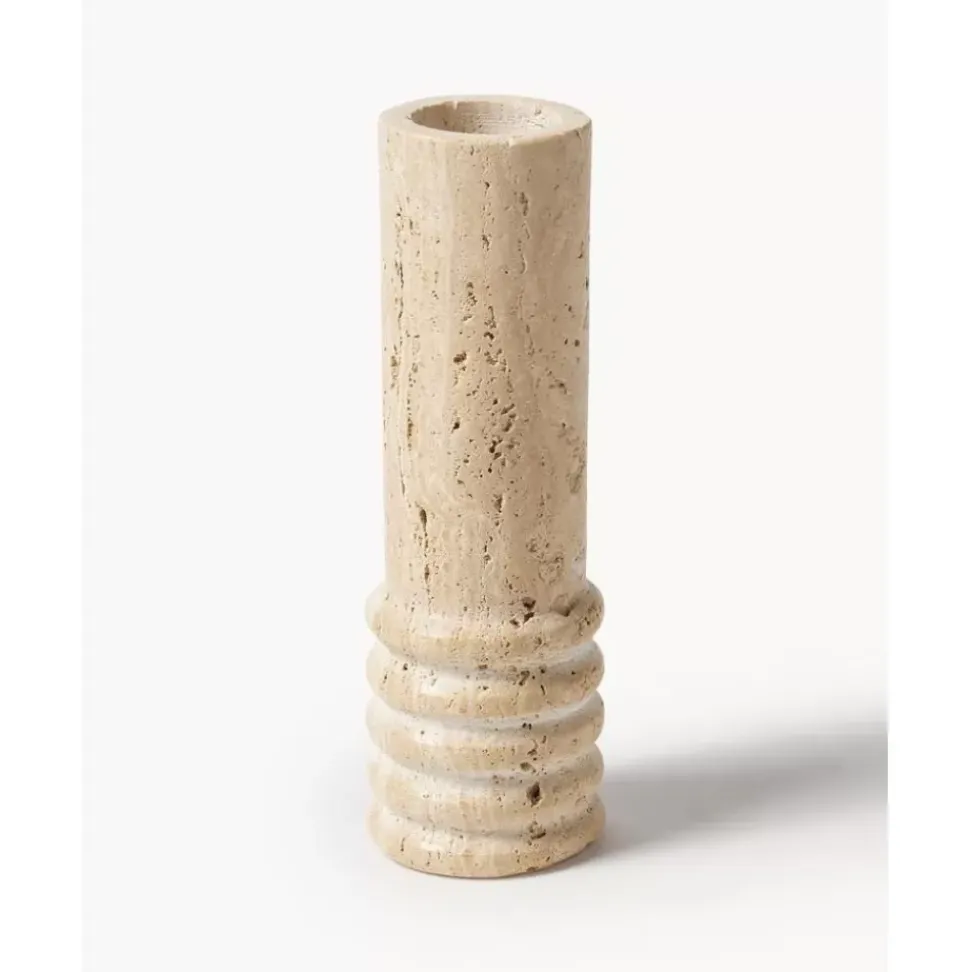 Kleine Deko-Vase Cleighton Aus Travertin