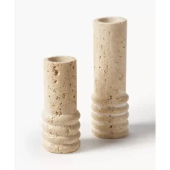 Kleine Deko-Vase Cleighton Aus Travertin