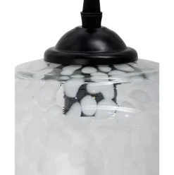 Kleine Glas-Pendelleuchte Gisele Mit Tupfen-Muster