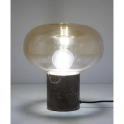 Kleine Nachttischlampe Alma Mit Marmorfus
