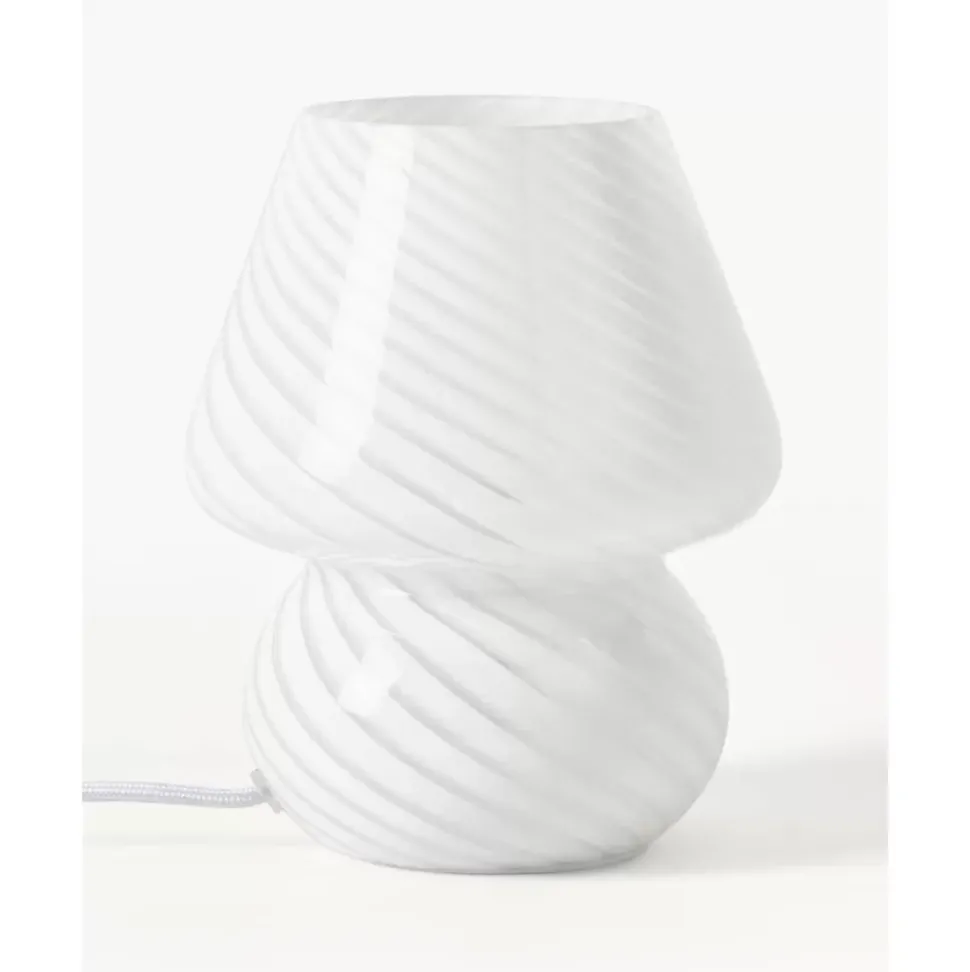 Kleine Nachttischlampe Lareina Aus Opalglas