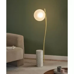 Kleine Stehlampe Cora Mit Terazzo-Fus