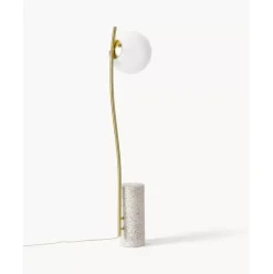 Kleine Stehlampe Cora Mit Terazzo-Fus