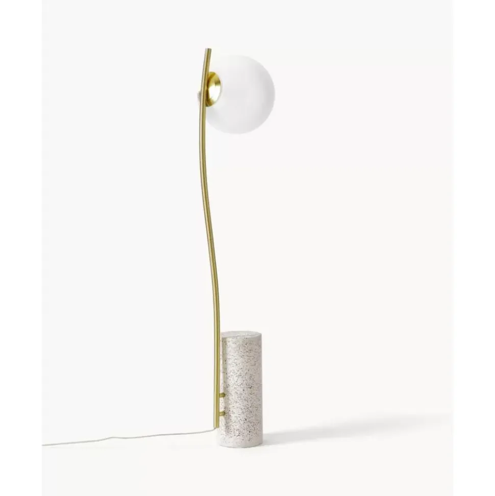 Kleine Stehlampe Cora Mit Terazzo-Fus