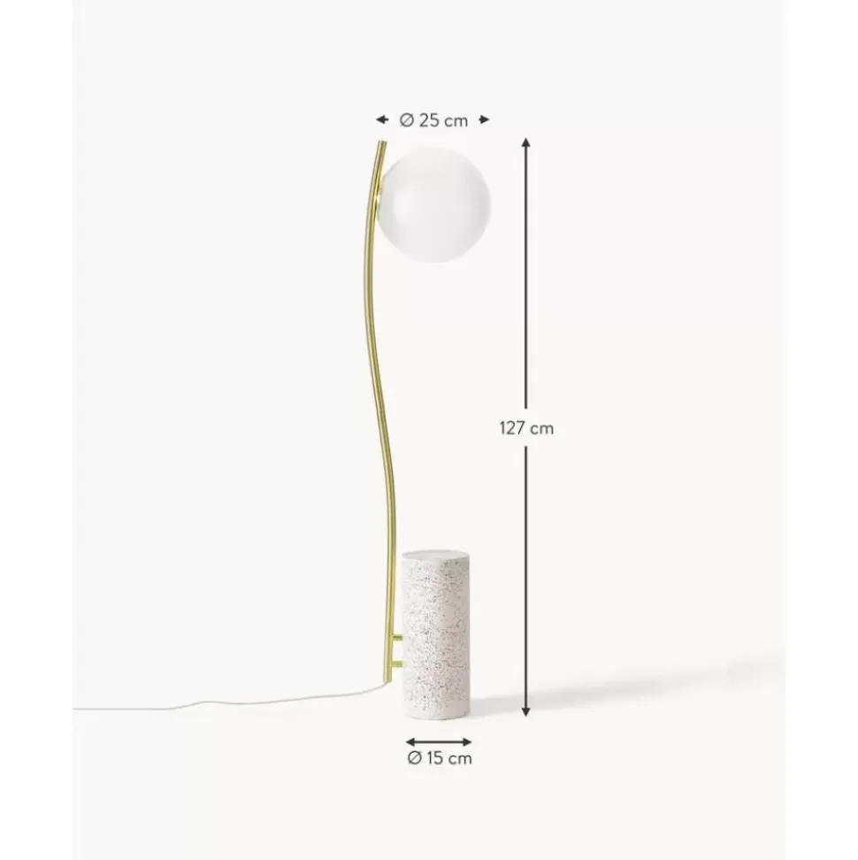 Kleine Stehlampe Cora Mit Terazzo-Fus