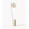 Kleine Stehlampe Cora Mit Travertin-Fus