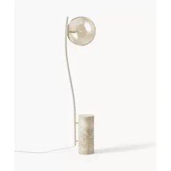 Kleine Stehlampe Cora Mit Travertin-Fus
