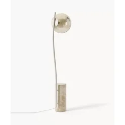 Kleine Stehlampe Cora Mit Travertin-Fus