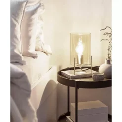 Kleine Tischlampe Laurel Aus Farbigem Glas