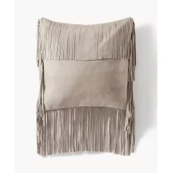 Leder-Kissenhulle Amaia Mit Fransen