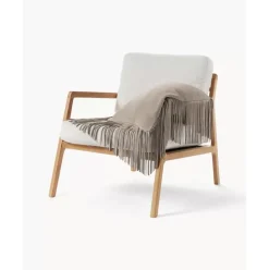 Leder-Kissenhulle Amaia Mit Fransen