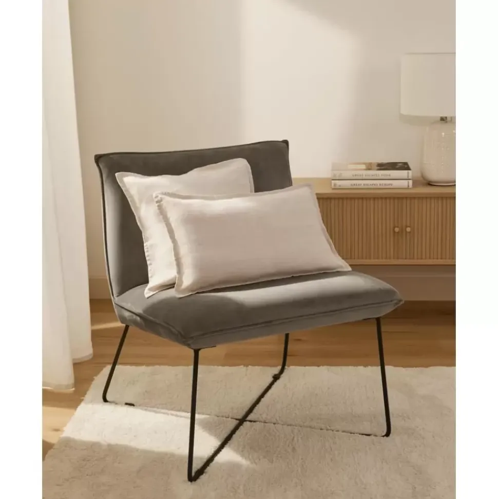 Leinen-Kissenhulle Lanya In Hellbeige