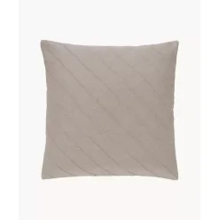 Leinen-Kissenhulle Malia In Beige Mit Strukturmuster