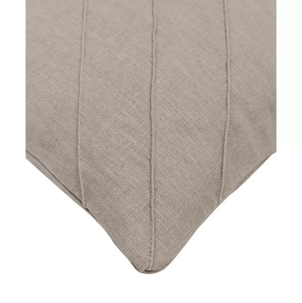 Leinen-Kissenhulle Malia In Beige Mit Strukturmuster
