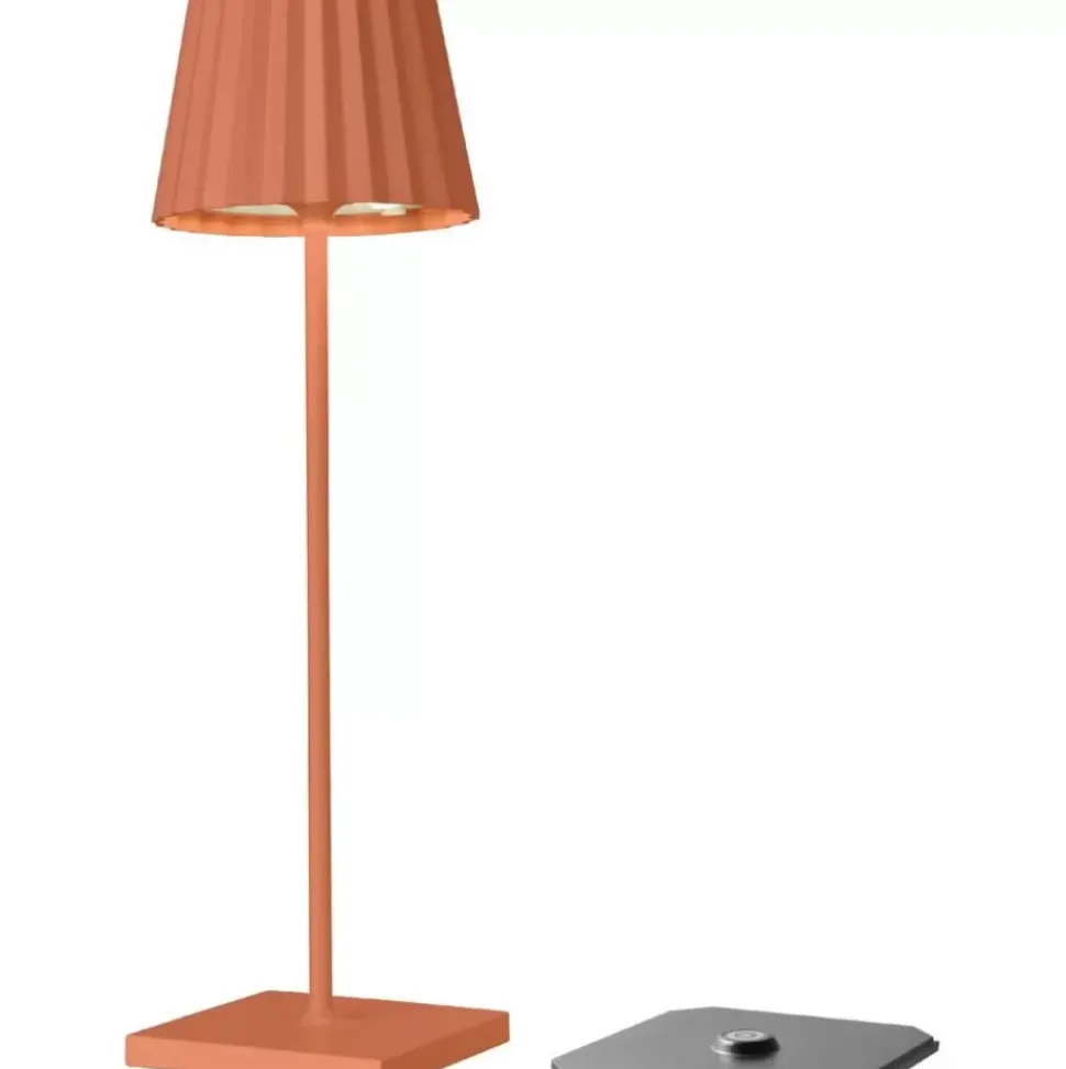 Mobile Dimmbare Ausentischlampe Trellia In Orange