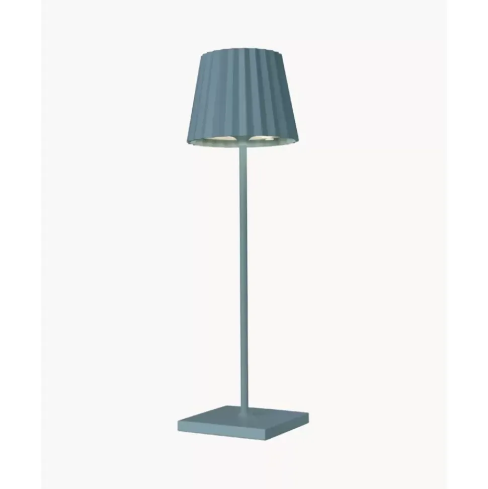 Mobile Dimmbare Ausentischlampe Trellia In Blau