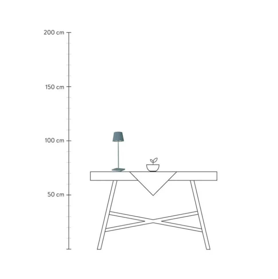 Mobile Dimmbare Ausentischlampe Trellia In Blau