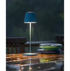 Mobile Dimmbare Ausentischlampe Trellia In Blau
