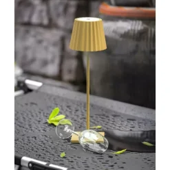 Mobile Dimmbare Led-Ausentischlampe Trellia In Gelb