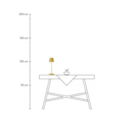 Mobile Dimmbare Led-Ausentischlampe Trellia In Gelb