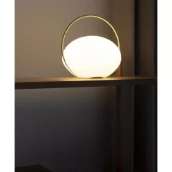 Mobile Dimmbare Led-Ausentischlampe Orbit Mit Usb-Anschluss