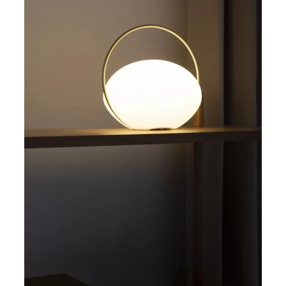 Mobile Dimmbare Led-Ausentischlampe Orbit Mit Usb-Anschluss