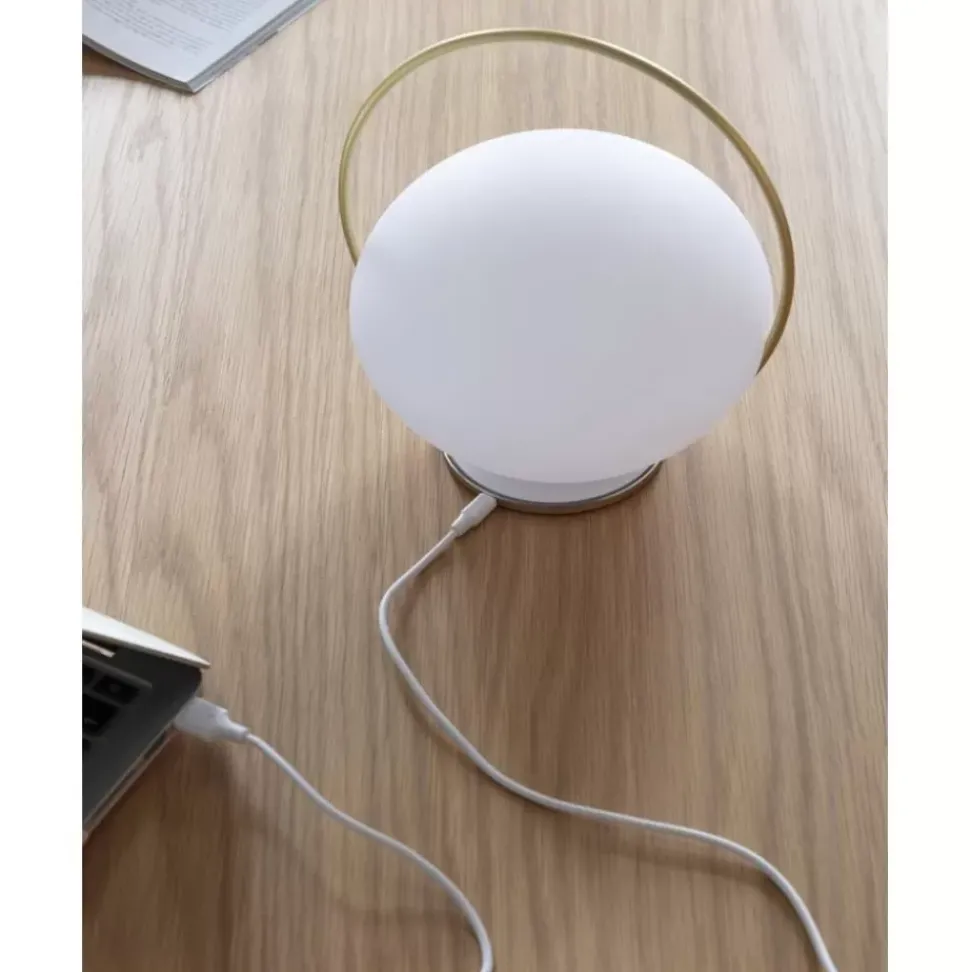 Mobile Dimmbare Led-Ausentischlampe Orbit Mit Usb-Anschluss