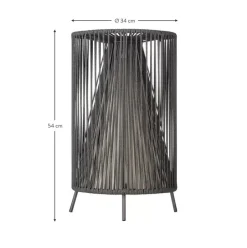 Mobile Led-Outdoor-Stehlampe Rope, Dimmbar
