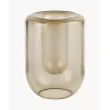 Mundgeblasene Glas-Vase Opal, H 20 Cm