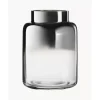 Mundgeblasene Glas-Vase Uma Mit Chrom-Schimmer