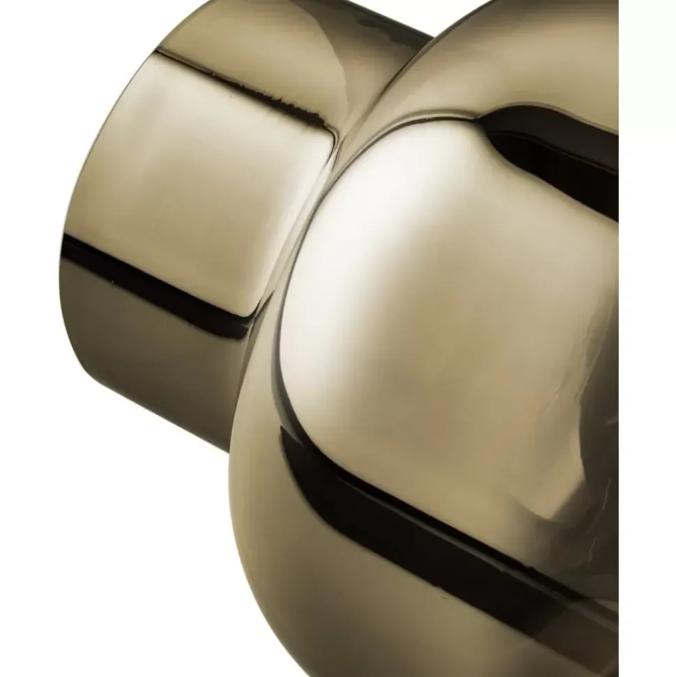 Mundgeblasene Glas-Vase Uma Mit Gold-Schimmer