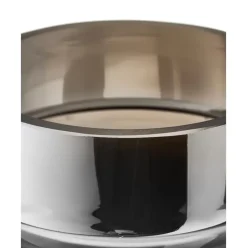 Mundgeblasene Glas-Vase Uma Mit Chrom-Schimmer