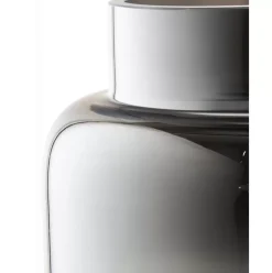 Mundgeblasene Glas-Vase Uma Mit Chrom-Schimmer