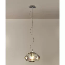 Pendelleuchte Amora Aus Irisierendem Glas