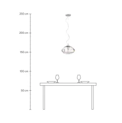 Pendelleuchte Amora Aus Irisierendem Glas