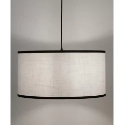 Pendelleuchte Claudette Mit Leinenschirm