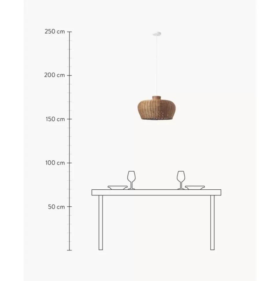 Pendelleuchte Krisa Aus Rattan