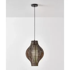 Pendelleuchte Malena Aus Rattan