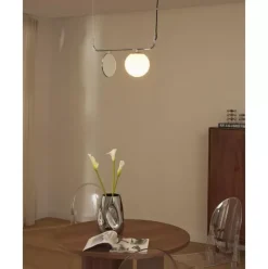 Pendelleuchte Mond Mit Glaskugel