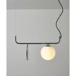 Pendelleuchte Mond Mit Glaskugel