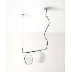 Pendelleuchte Mond Mit Glaskugel