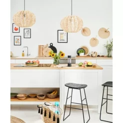 Pendelleuchte Ufe Aus Rattan