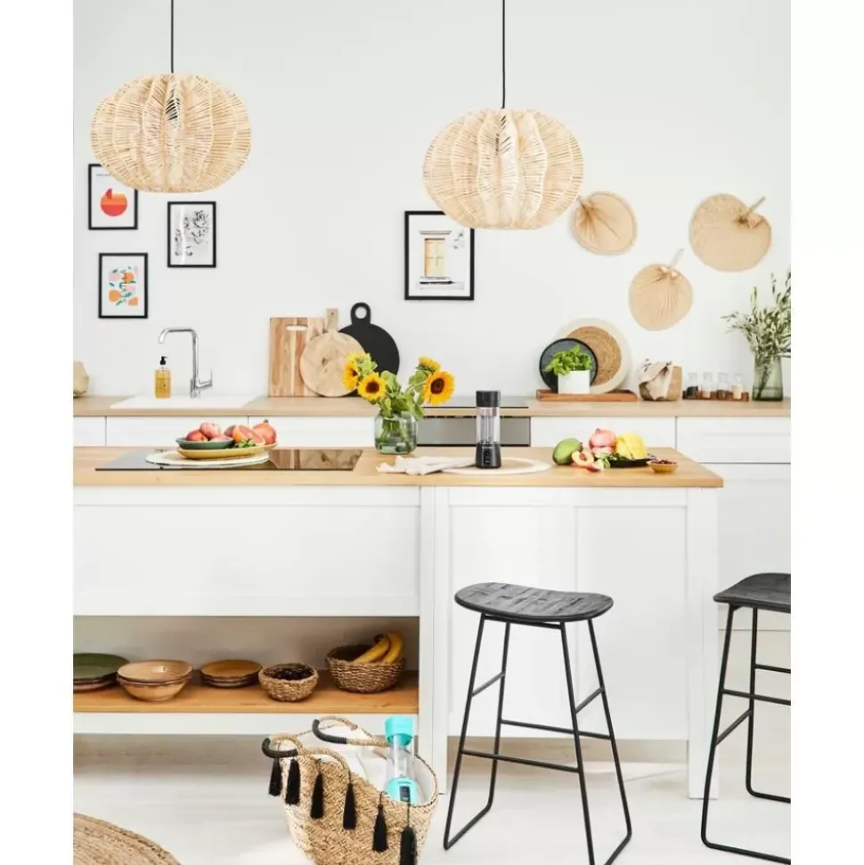Pendelleuchte Ufe Aus Rattan