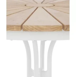 Runder Balkontisch Hard & Ellen Mit Teakholzplatte