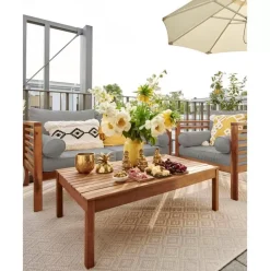Runder In- & Outdoor-Teppich Capri
