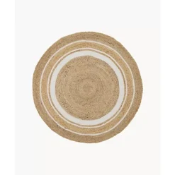 Runder Jute-Teppich Clover, Handgefertigt