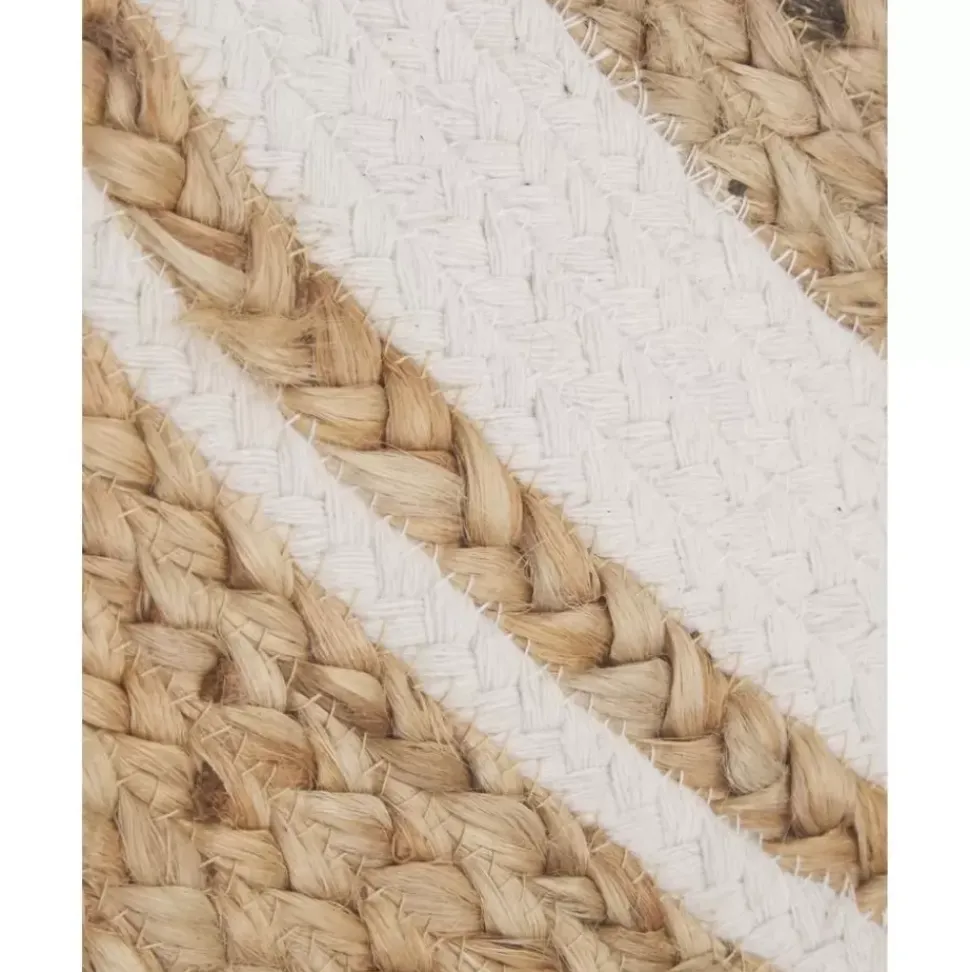 Runder Jute-Teppich Clover, Handgefertigt